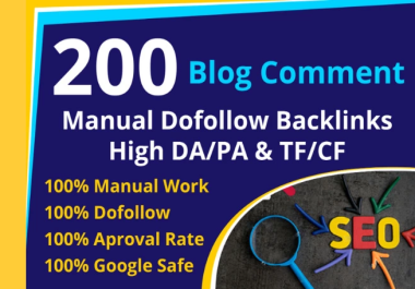 Manual 200 plus High DA PA 15+ Do Site Comment Backlinks