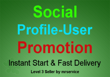 Instant High Quality Social Profile User Promotion