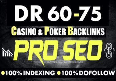 10 Ultimat DR 60-70 PBN Backlinks For Casino/Poker/Judi/Gambling/Betting Websites For Rank Boosting