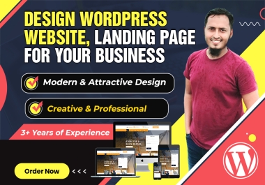 I will create modern wordpress website,  landing page,  blog site
