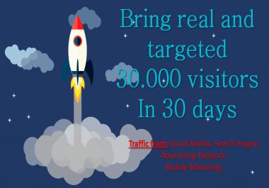 Brought in 30,000 real and targeted visitors in 30 days