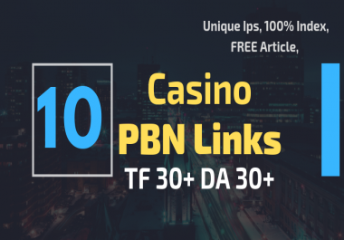 10 Casino / Poker PBN Backlinks on HIgh Authority Sites