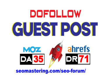 DA35 DR71,  60K Visitor Month. Dofollow Guest Post on SEO Forum