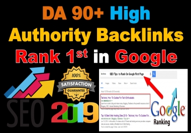 Rank 1st in Google With 10 Backlinks of DA 90 High Authority Website