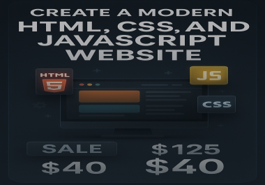 Create a Modern HTML, CSS and Javascript website Responsive