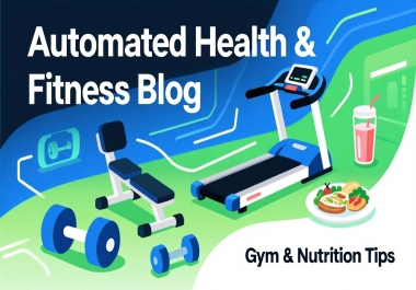 I will create an automated health and fitness blog with diet and workout content
