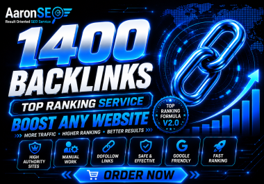 TOP RANKING WITH BEST LINK BUILDING SERVICE 1400+ BACKLINKS