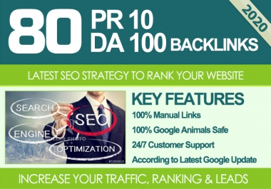 I Will MANUALLY Do 80 UNIQUE PR10 SEO BackIinks on DA100 sites Plus Edu Links