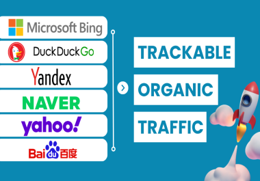 Organic Traffic via Bing Yandex Baidu DuckDuckGo Naver Yahoo