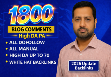 I will create 1800 Manual Blog Comment Backlinks and Boost Your SEO Efforts Today