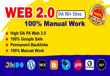 Rank Faster with 100Percent Manual Web 2.0 Backlinks from High DA 90+ Sites Boost Google SERP Now