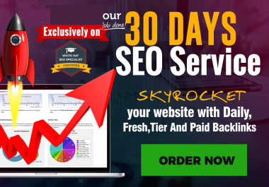 SEO Service for 30 days,  daily,  fresh and paid backlinks