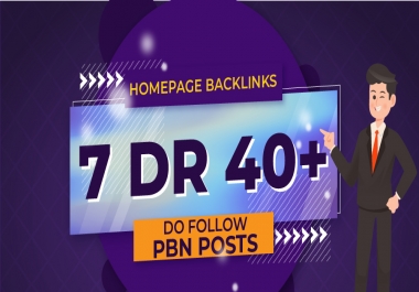 Manual 7 HIGH DR 40 Homepage Dofollow PBN Backlinks