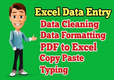 I will be your excel hero and do excel data entry,  data merge,  cleanup and formatting