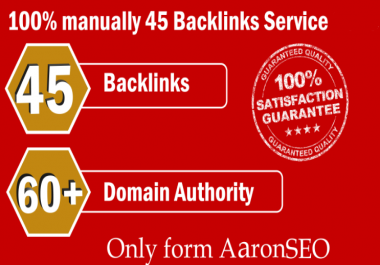 Get 45 Backlinks on DA 60+ PLATFORMS