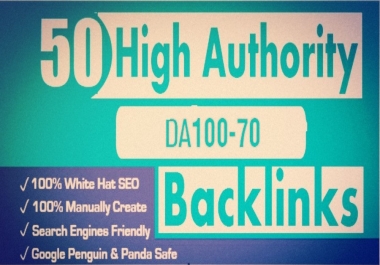 50 Manual Whitehat Authority Backlinks For Boost your Google Ranking DA70+