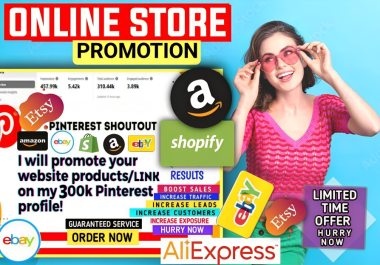ONLINE STORE Marketing For Shopify Etsy Amazon,  AFFILIATE, Brand on my online platform account