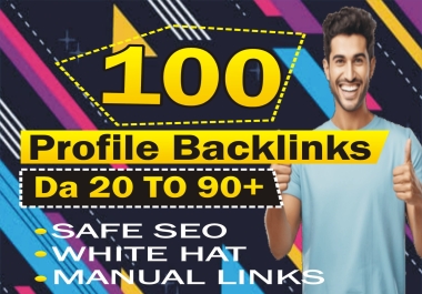 I will create 100 high quality SEO profile backlinks for ranking & authority