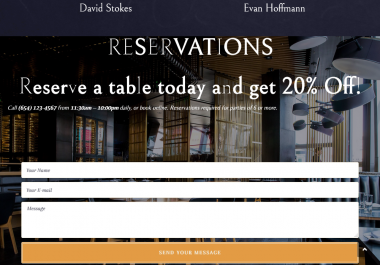 one page website with Elementor