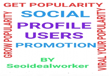High Quality All Social Profile user service available via real user