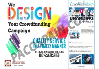 We design you a stunning fundraiser/crowdfunding page on any platform