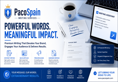 Professional Writing Services For Businesses,  Websites & Advertising
