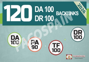 Buy 120 HIGH AUTHORITY Powerful Backlinks DA100
