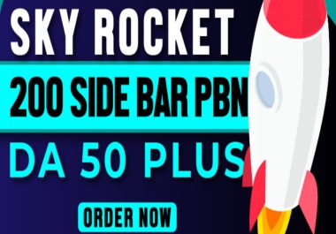 You will get Powerful 200 PBN DA/DR 50+ Sidebar Homepage Backlinks