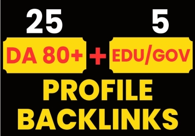 GET 30 DA80+ SERP SEO Profile Backlinkks to increase Ranking your Website,  URL or Blog
