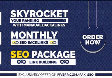 Do Monthly SEO backlinks,  link building,  package and skyrockets your SERPS