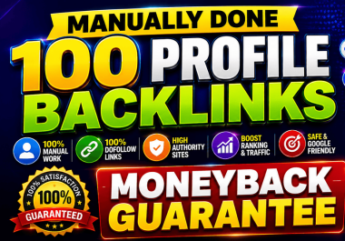 Get Manually done 100 Profile Back links PR10-PR3 Authority website