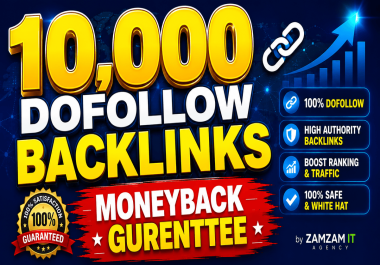 Create 10,000 dofollow seo backlinks with very fast delivery