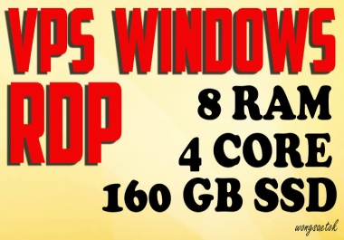 Fast Delivery Windows VPS 4 Core CPUs 8 GB RAM 160 GB SSD - The Cheapest in Seocheckout