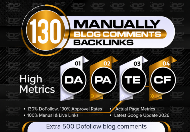 130 High Pa Da Manually Blog Comments Backlinks To Website