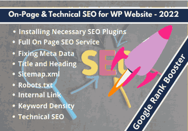 Help to Rank WordPress Website on Google 1st Page - 30 Days SEO Service