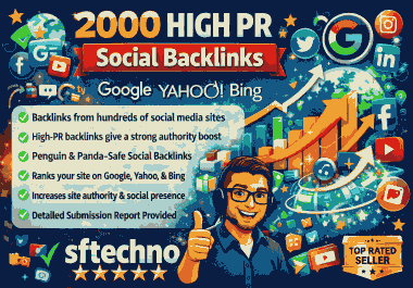 Build 2000 HIGH PR Social Backlinks