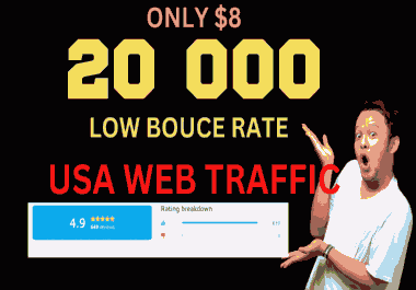 20 000 Real LOW BOUNCE RATE web Traffic from Search engine and Social media