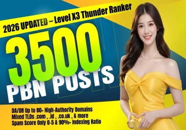 Thunder Ranker - 3500 Gambling NICHE Dofollow PBNs Posts - DADR upto 80+ MIX TLD
