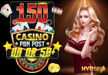 Ranking Booster - DA50+ DR50+ 150 Unique Pbn - Casino Poker Judi Toggle - All Languages Accepted