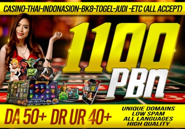 Rank up Your Casino Site With 1100 PBN Post - Unique Domains - HQ - DADR50+ - Well Indexed Just
