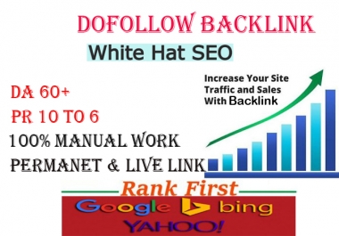 I will create 100 dofollow white hat backlink help for google First Page Ranking