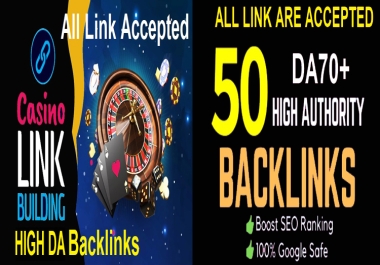 50 High DA70+ SEO Backlinks,  buy High DA Contextual Dofollow Backlinks