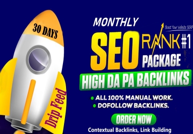 Rank Your Website on Google Monthly 30 Days Drip Feed SEO Backlinks