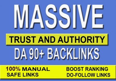 Google SEO with DA 90+ manual 20 high Authority Backlinks