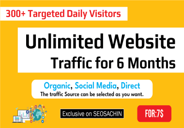 Unlimited Website Traffic For 6 Months - Trackable on Google Analytics