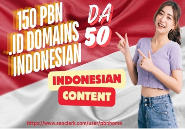 Create Unique 150 PBN ID Domains DA 30 to 50+ Backlinks
