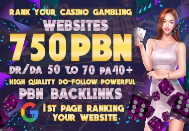Extremely Ranking 750 Casino Pbn Thailand, Indonesian, Korean DR/DA 50 to 70