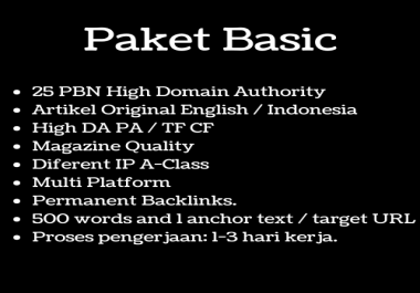 25 Backlink post PBN DA PA 20 - 40 - 25 Link GUARANTEED
