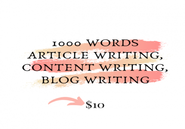 1000 Words Article Writing About Lifestyle Blog