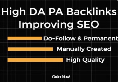 Manually Created HQ Backlinks Improving Site's Rank and SEO